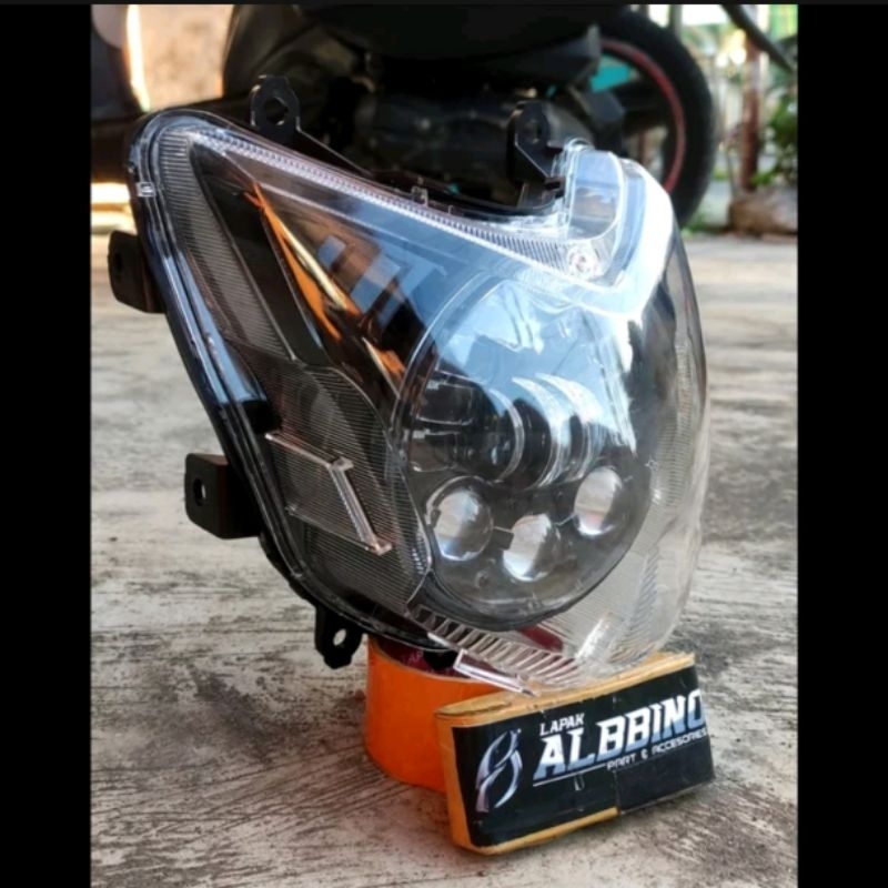 DYMKR CB150R OLD - Reflektor lampu depan CB 150 R Lama Set dymker 5,75inch 16 LED headlamp CB150 R c