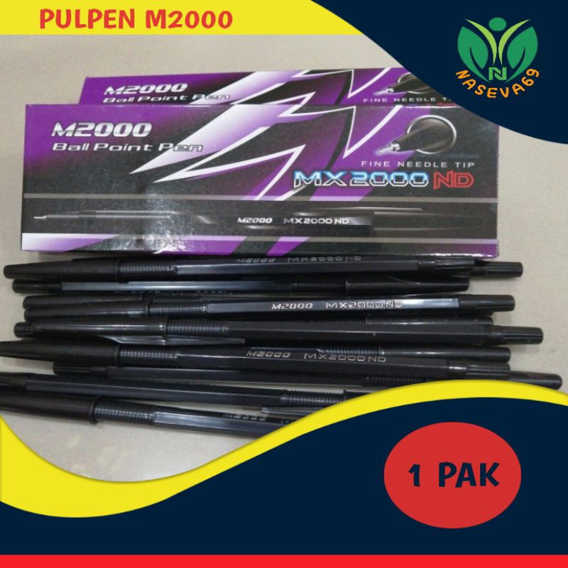 

PULPEN M2000 TINTA HITAM BOLPOIN MX2000 PEN 1 PAK ISI 12 PCS