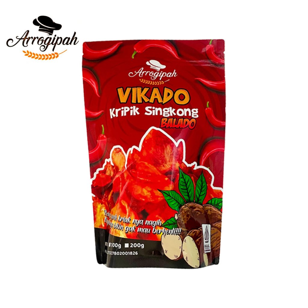 

Arrogipah Vikado Kripik Singkong Balado 200 gram