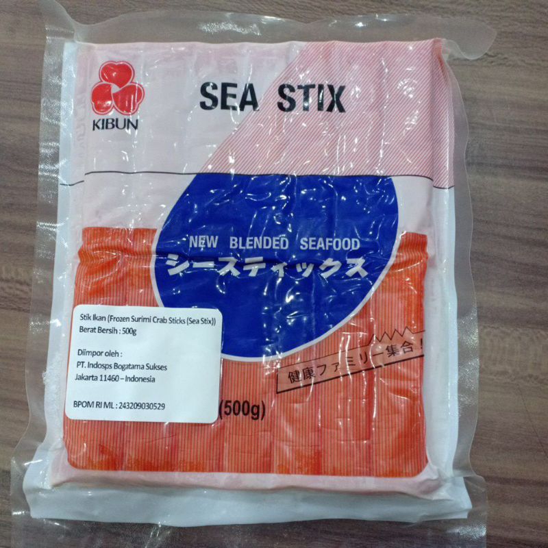 

Kibun Stix Susu Piringan Ikan (Frozen Surimi Crab Stick Sea Stix) Berat Bersih