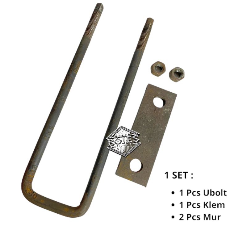 U bolt begel dengan pengunci sasis bak truk dengan behel