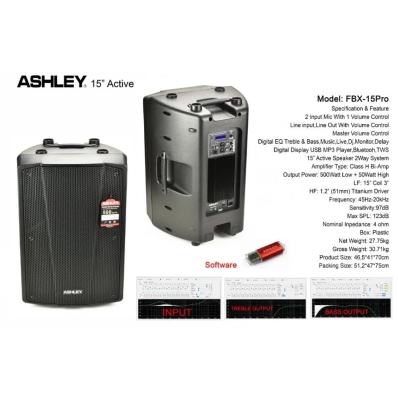 SPEAKER ACTIVE ASHLEY FBX15PRO 15INCH