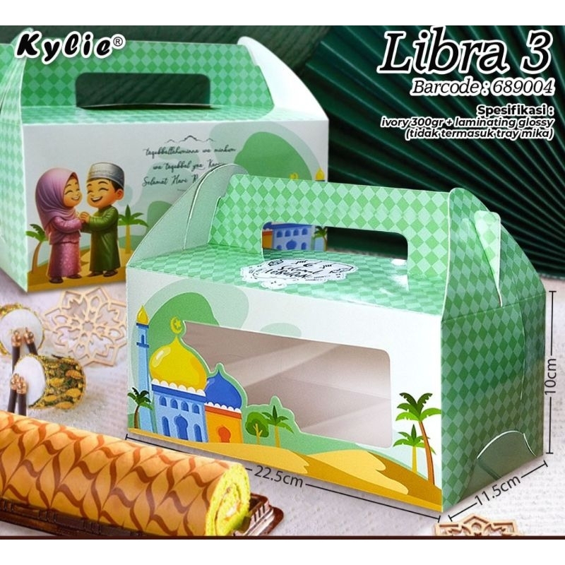 

4 PCS DUS KUE MOTIF IDUL FITRI / EID MUBARAK / LEBARAN