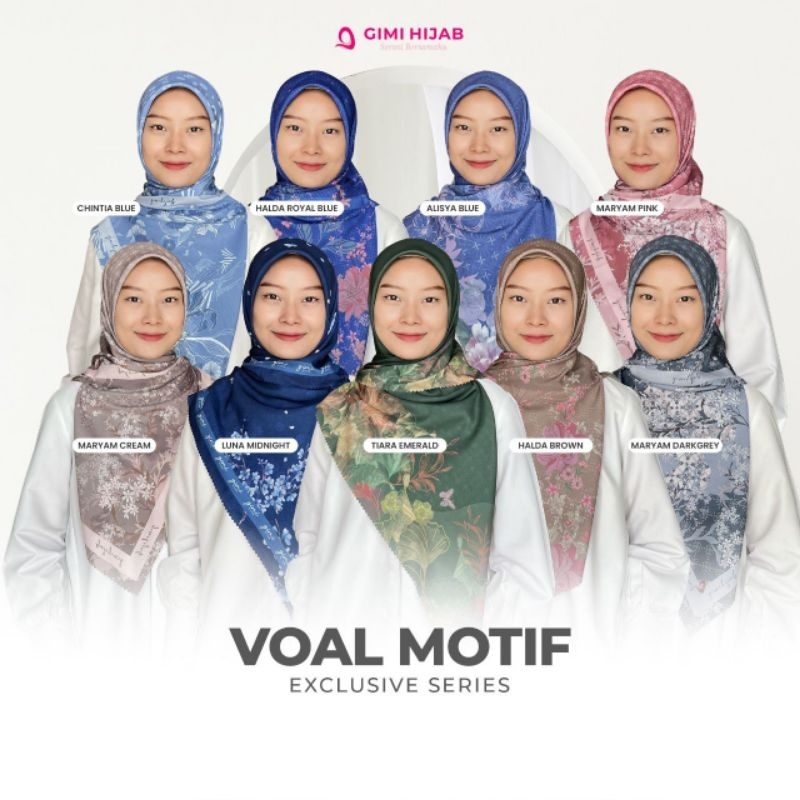 Hijab Printing Voal Motif by Gimi Hijab Segi Empat