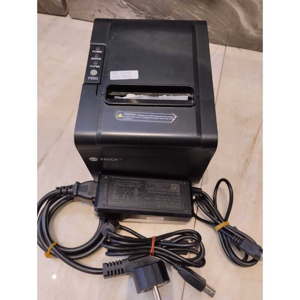 SECOND POS MINI PRINTER KASIR 80 MM THERMAL PANDA PRJ-80US USB-SERIAL-AUTO CUTTER 250MM PER DETIK