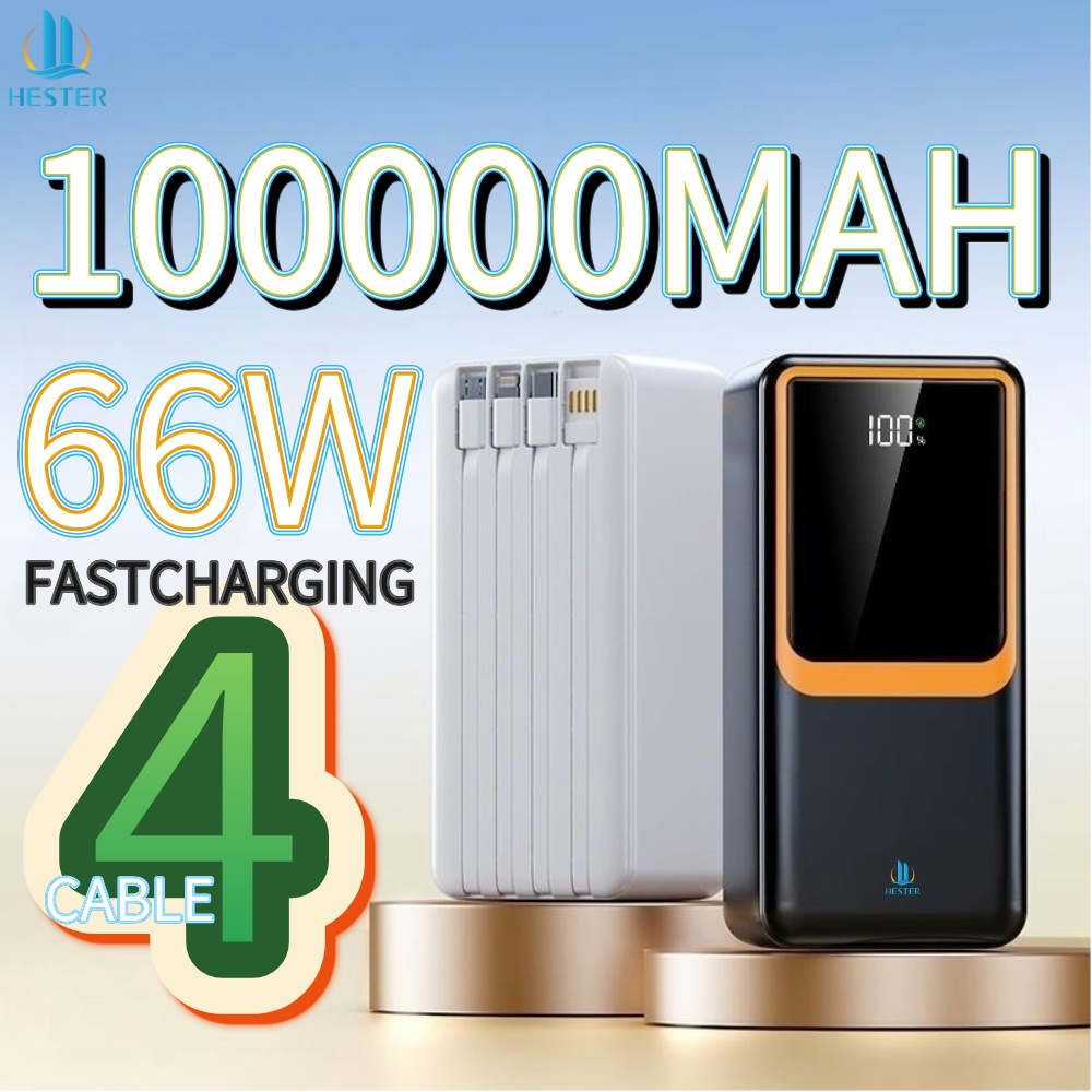 Hester good power bank 100000mah powerbank 66W fast charging power bank robot powerbank fast chargin