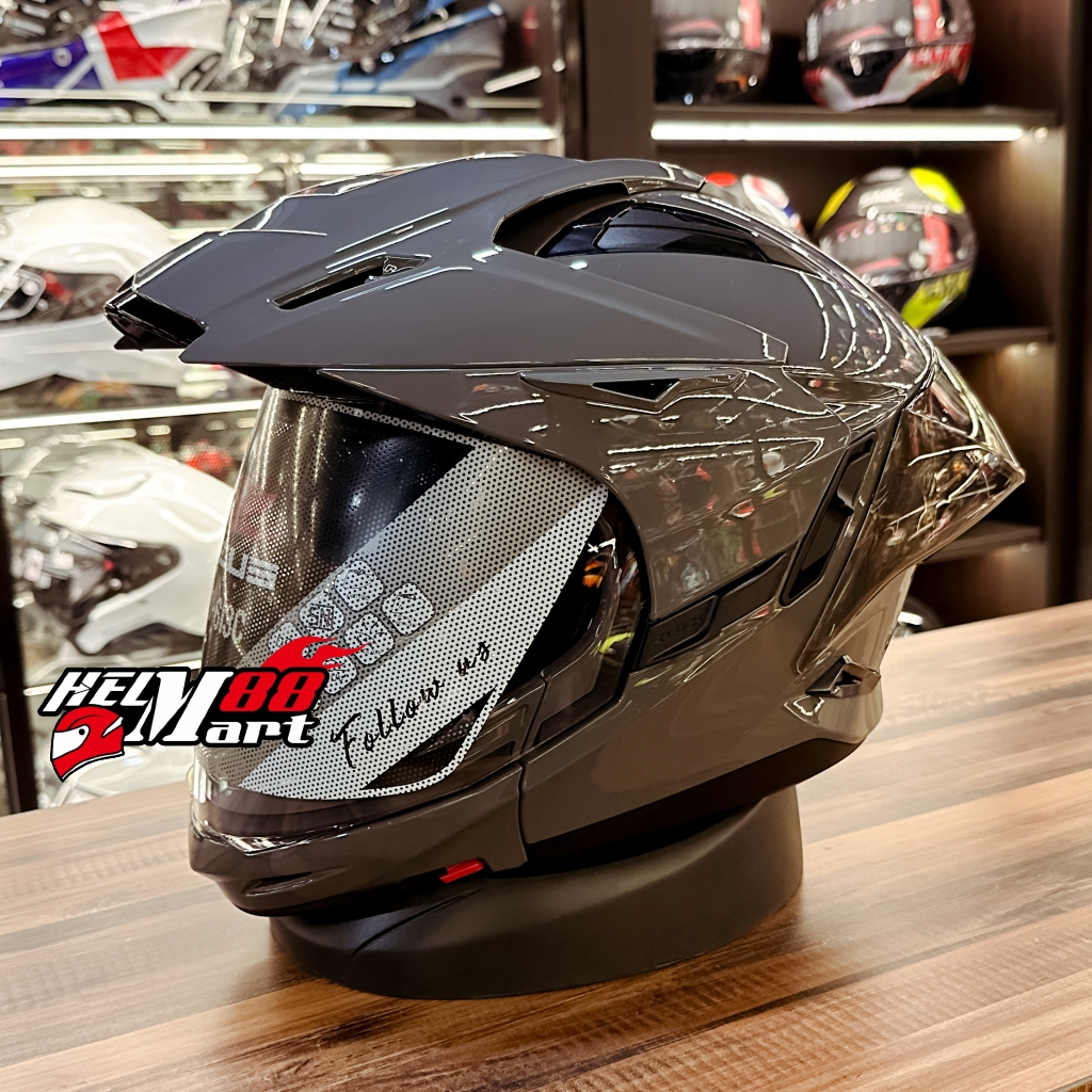 HELM ZEUS 613C + Pad + Spoiler (PAKET) -  ZS613C Modular 9 in 1
