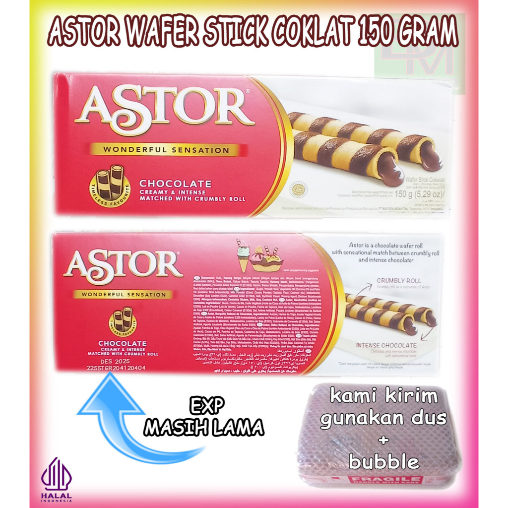 

Astor Wafer Stik Stick Coklat Kemasan 150 Gram