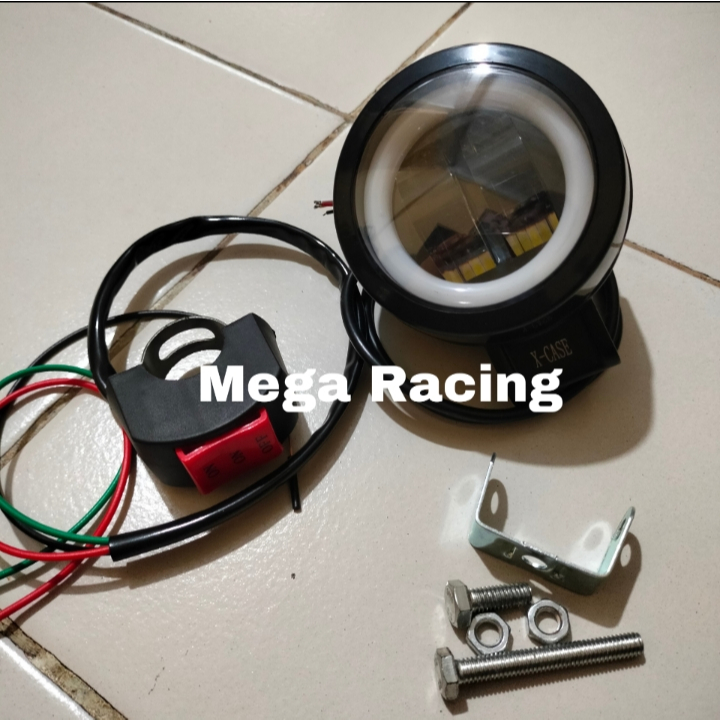 PROMO Lampu Tembak Sorot LED Daymaker 2 Lensa bulat kotak + saklar 24 volt Lampu Daymaker 2 Lensa Le