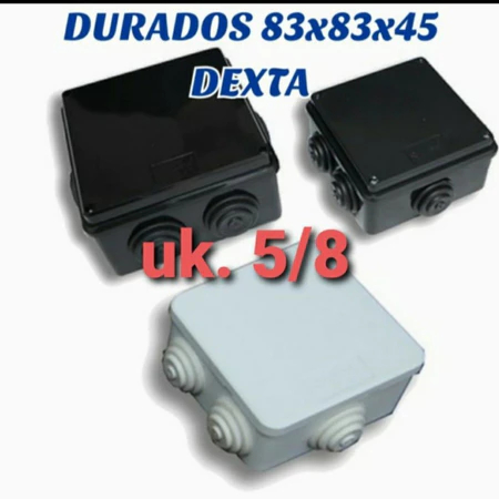 DEXTA Duradus Dorados 5/8 Junction Box 83x83x45 DX-121 Putih atau Hitam Ukuran 8cm x 8cm