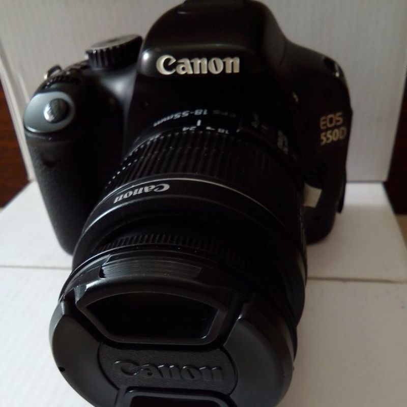 Camera Canon DSLR EOS 550D kit 18-55 mm stabilizer Second linekew no minus no jamur no vignet