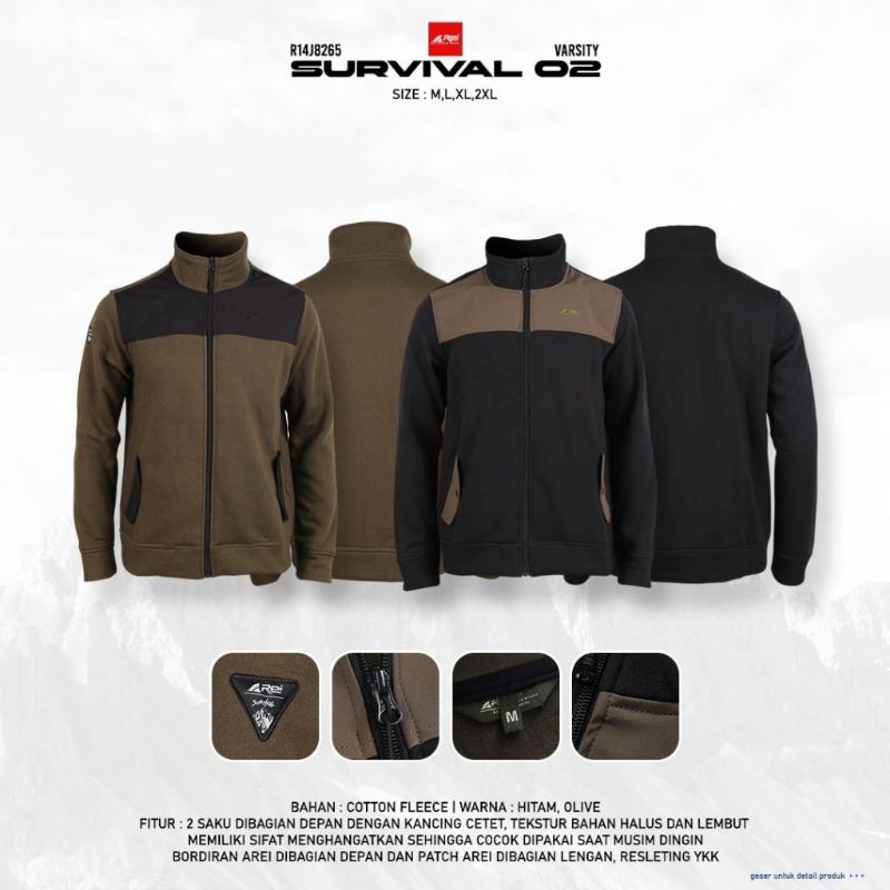 Jaket Gunung Pria SURVIVAL 02 AREI OUTDOORGEAR - JAKET Motor AREI SURVIVAL - Jaket Mendaki Gunung Pr