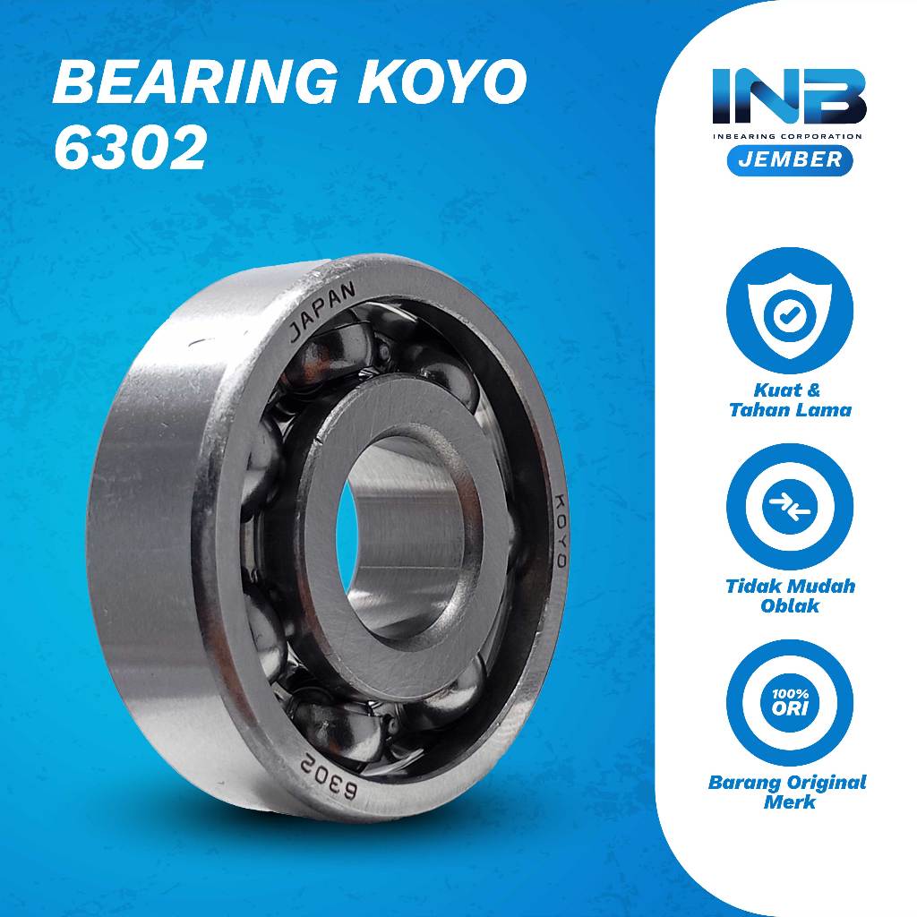 Laker Bearing 6302 KOYO Bearing Gearbox Beat Karbu Gardan Beat As Roda Vario Karbu Original KOYO INB