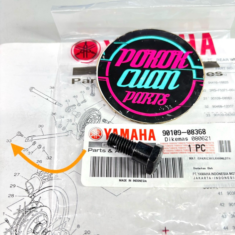 baut bartension atas RX KING SPECIAL RXKING RXK RXS RXZ RZR DT100 YT115 90109-08368