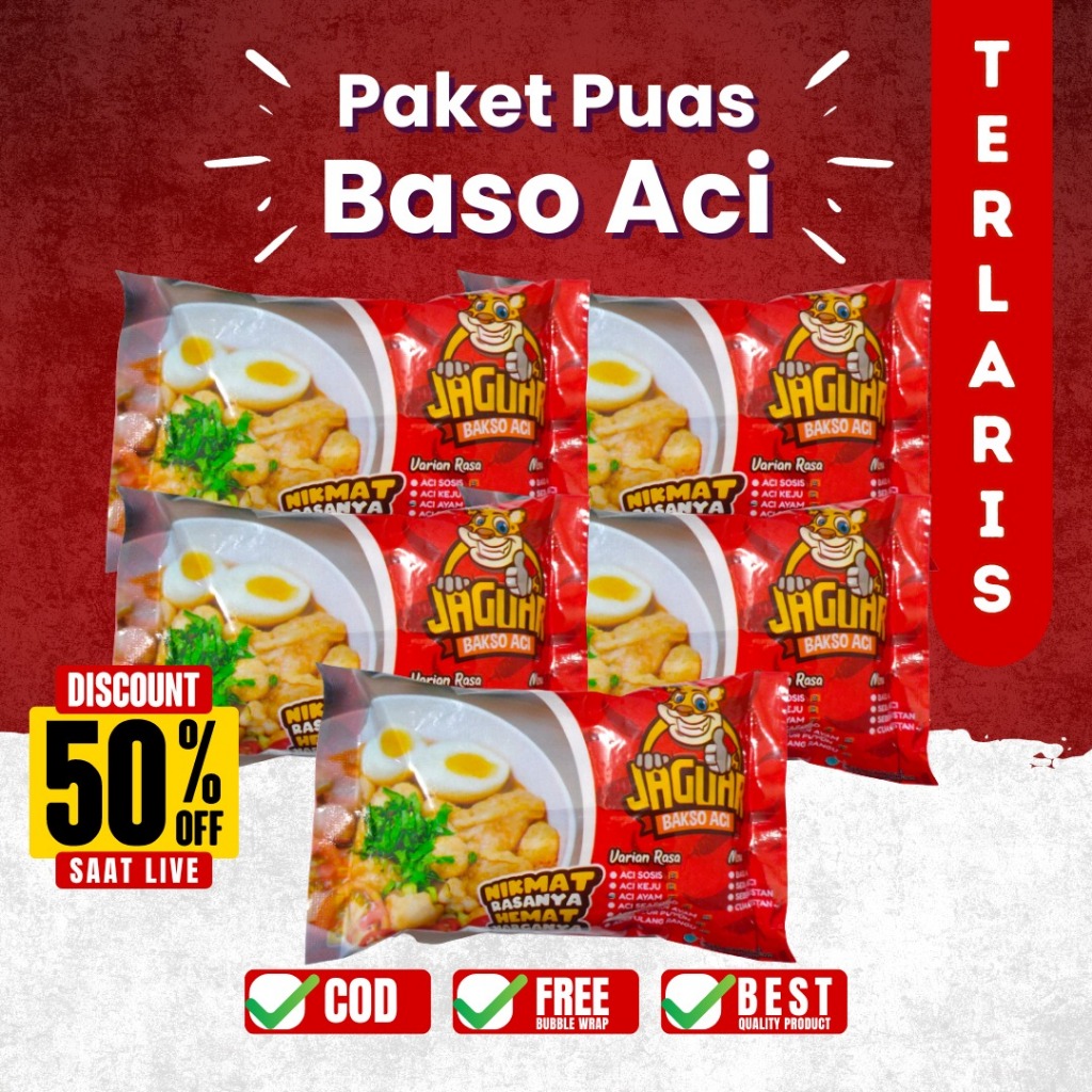 

PAKET PUAS BASO ACI (ALL VARIAN BUMBU) - (BASO ACI BAKSO ACI - TULANG RANGU - SEBLAK INSTAN)