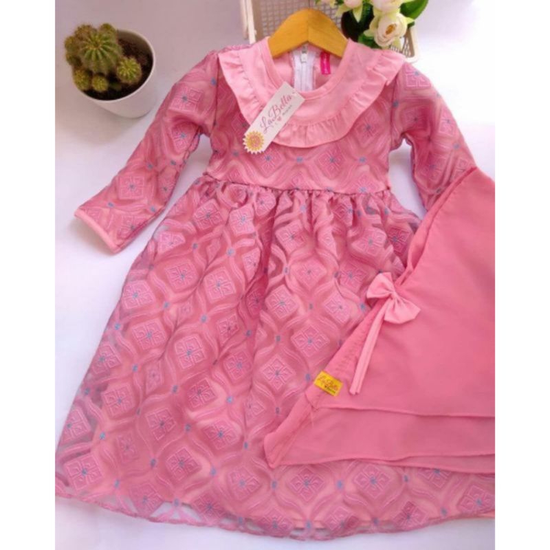 SALE SET GAMIS PESTA BROOKAT ANAK BY LABELLA ORIGINAL / SET GAMIS BROOKAT / SET GAMIS LEBARAN ANAK /
