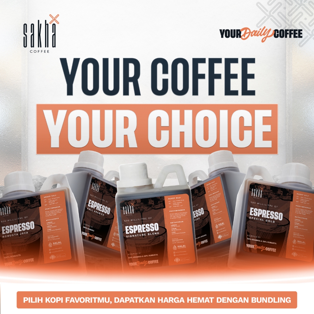 

Paket Bundle Special Your Coffee Your Choice Espresso Cair Coffe Blend