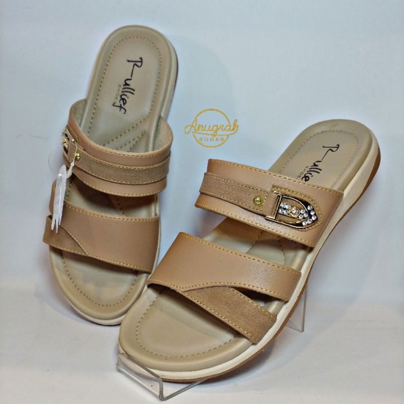 SANDAL WANITA RULLIEF TERBARU - FLC 726 CREAM || RULLIEF BNIB