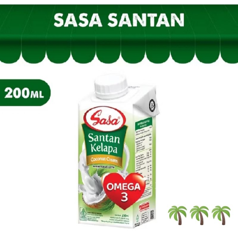 

Sasa santan kemasan 200 ml x 5 pics