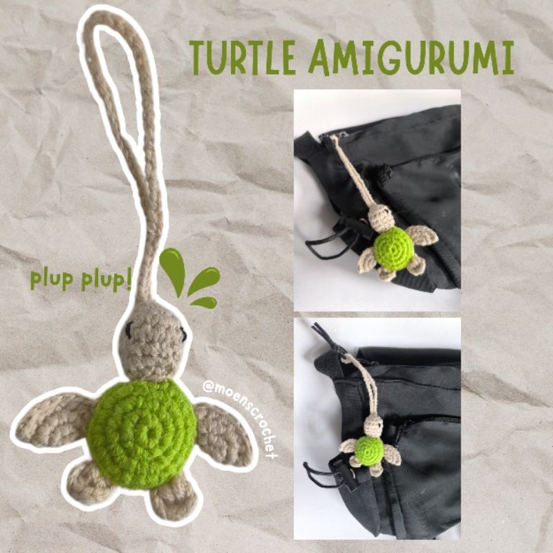 Gantungan Kunci, Tas Amigurumi Kura-kura