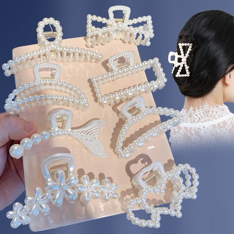 JEDAI RAMBUT BENTUK MUTIARA JEPIT RAMBUT KOREA JEDAI PEARL HAIR CLIP JEDAI PLASTIK JEDAI WANITA