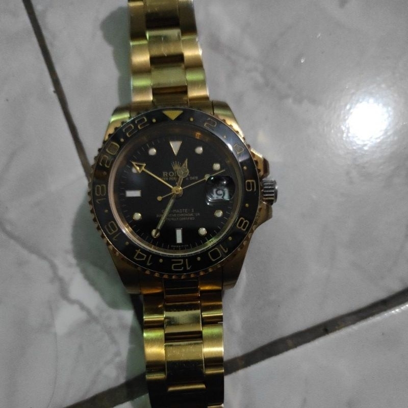 jam tangan Rolex GMT automatis bekas/second