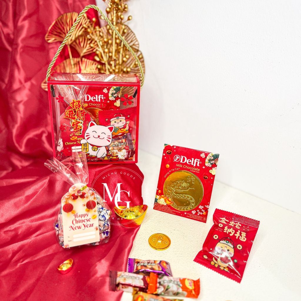 

[Ready Stock] Hampers Imlek Premium Set / Bingkisan Imlek / Kacang Imlek / Coklat Imlek / Permen Imlek / Parcel Imlek CNY / Hampers Chinese New Year 2025