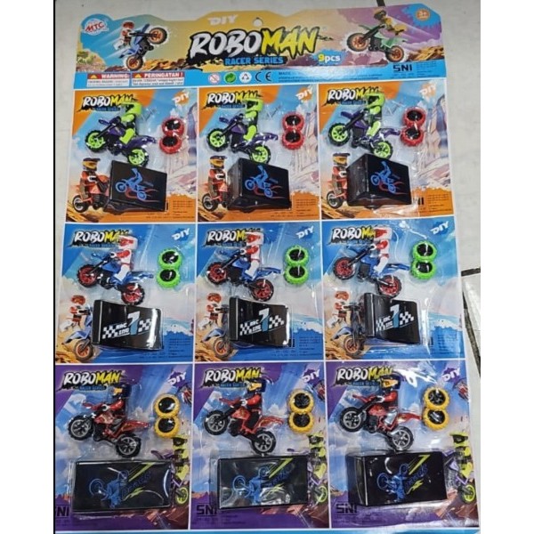 Mainan balok lego Sepeda Motor jumping trail dengan 2ban MC 586