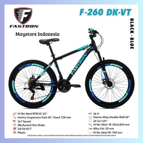 SEPEDA GUNUNG 27.5 INCH MTB FASTRON F 260 DK VT 3 x 7 SPEED,SEPEDA READY SIAP KIRIM - BERGARASI