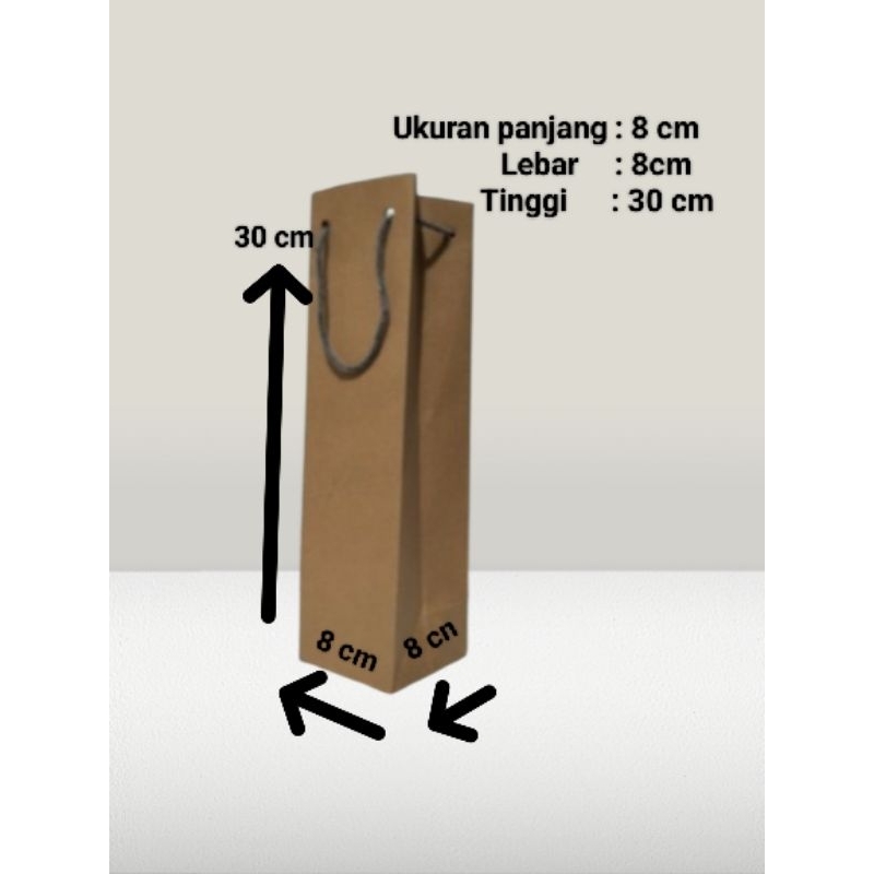 

paper beg murah paperbag polos paperbag 8x8x30