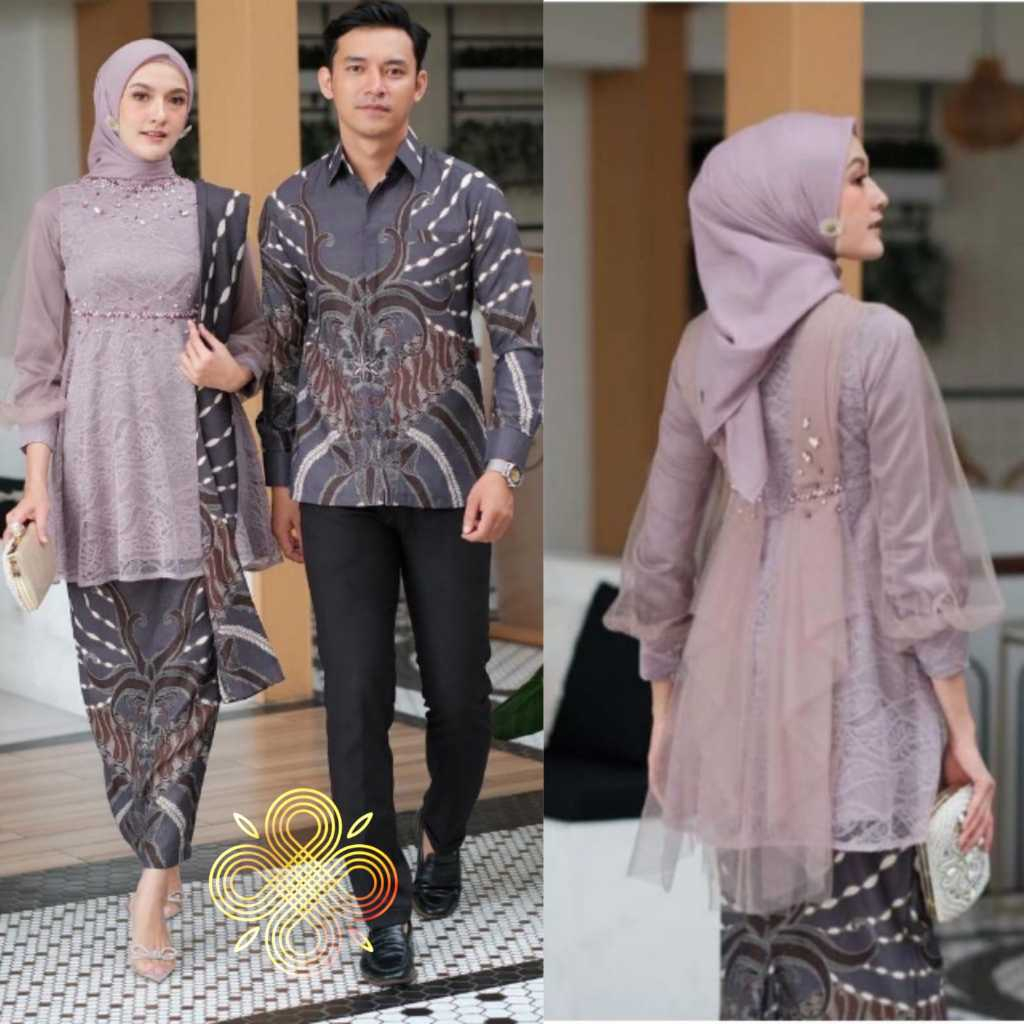 (TERSEDIA JUMBO)Kebaya Couple Modern Couple Kebaya Nadine Kebaya Wisuda Kebaya Lamaran Tunangan Coup