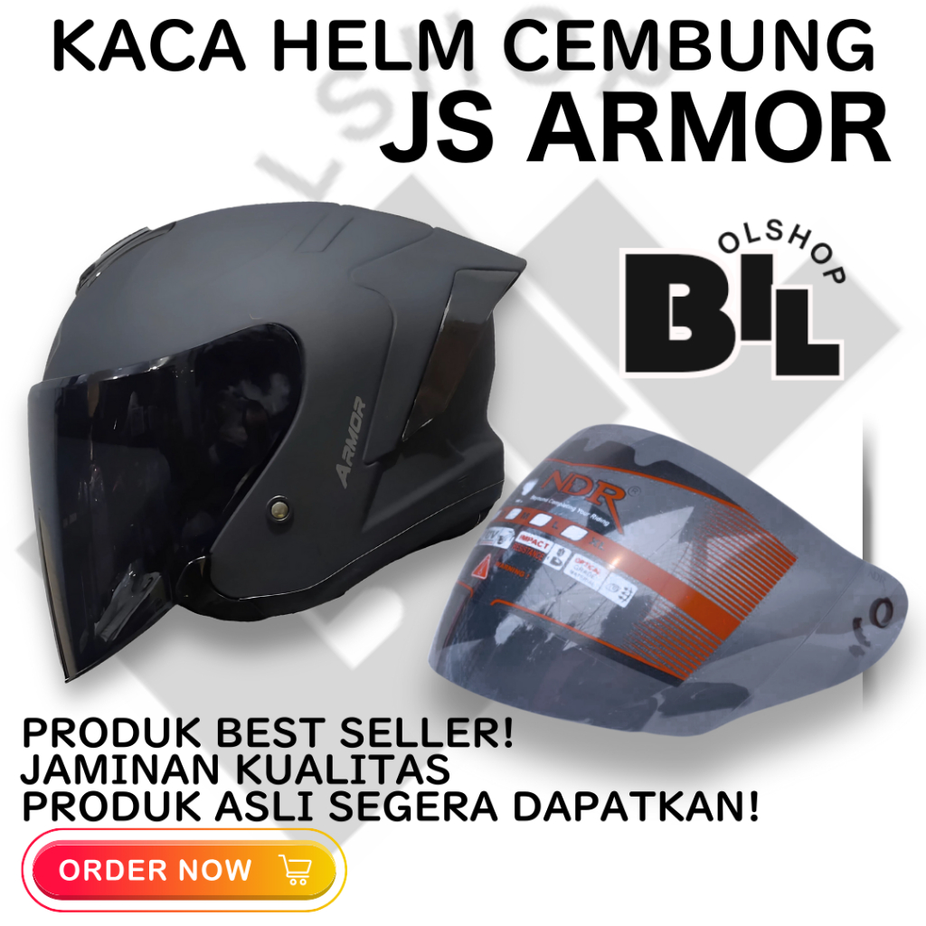 Kaca Helm JS ARMOR Visor Helmet CEMBUNG venom open ganteng 2 jitsu armour jsarmor js armorr
