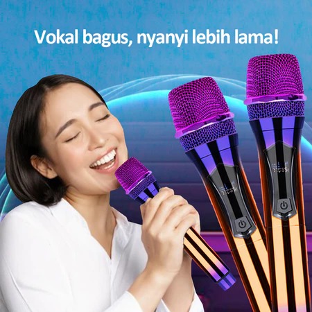 Microphone Profesional Wireless Mic Double FLECO M-32 / M-32S - Double Mic Wireless Berkualitas