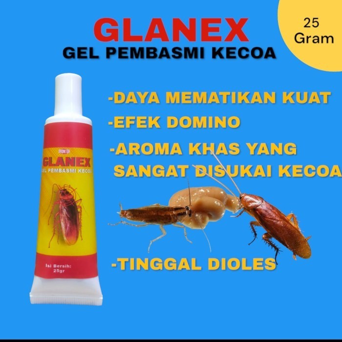 Racun Kecoa GLANEX 25 Gram Umpan Kecoa Jerman Gel Pembasmi Kecoa Efektif Basmi Sampai ke Sarang
