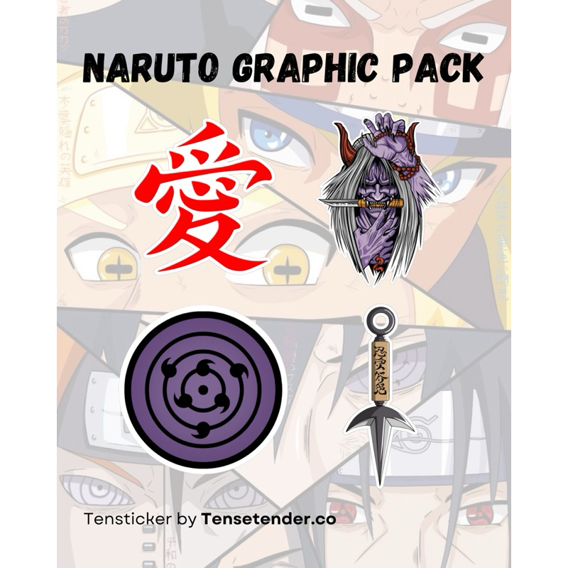 

Tensticker - sticker naruto graphic pack ukuran medium by Tensetender