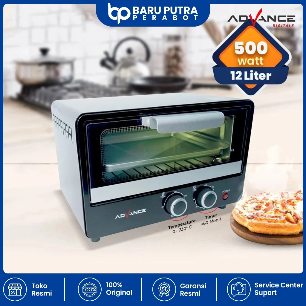 Oven Listrik Advance AOV200 Electric Oven 12 Liter 500W AOV-200