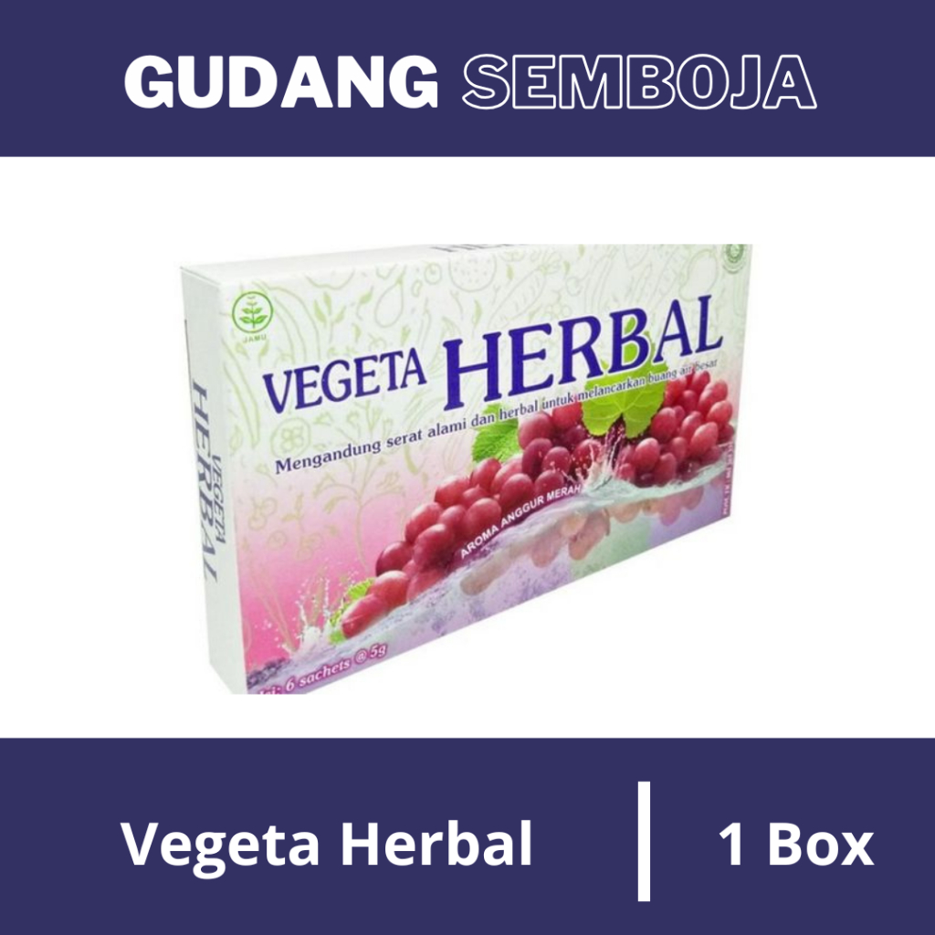 

Vegeta Herbal Box Isi 6 Sachet / Minuman Serat Alami Melancarkan BAB