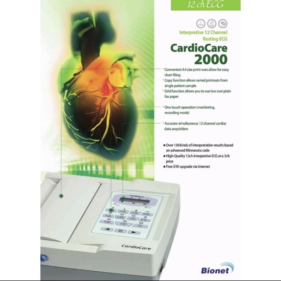 BIONET ECG 12 Chanel Cardiocare 2000 EKG Bionet 12 Chanel