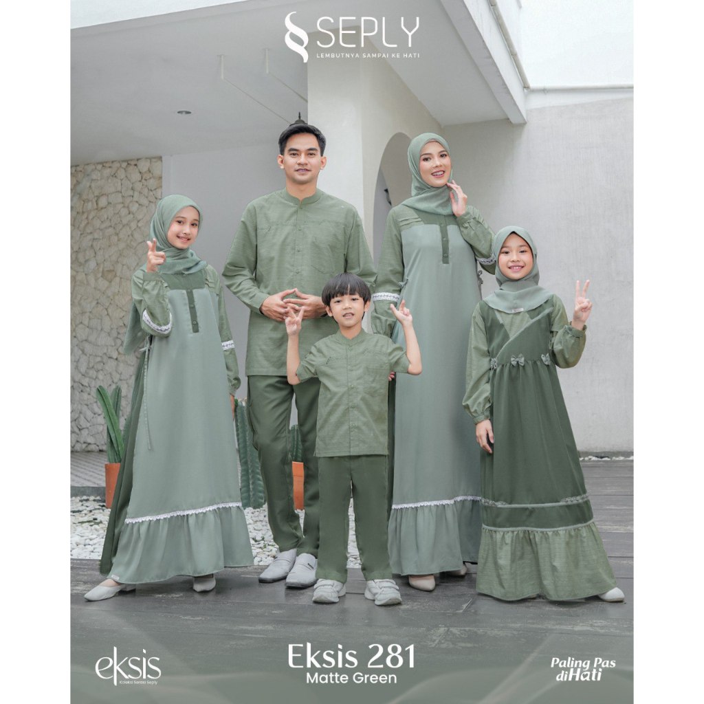 SARIMBIT COUPLE LEBARAN 2025, EKSIS 281 MATTE GREEN, MEYRA 375/ SELIA 178/ KASEO 249 / KLIKO 186 (ET