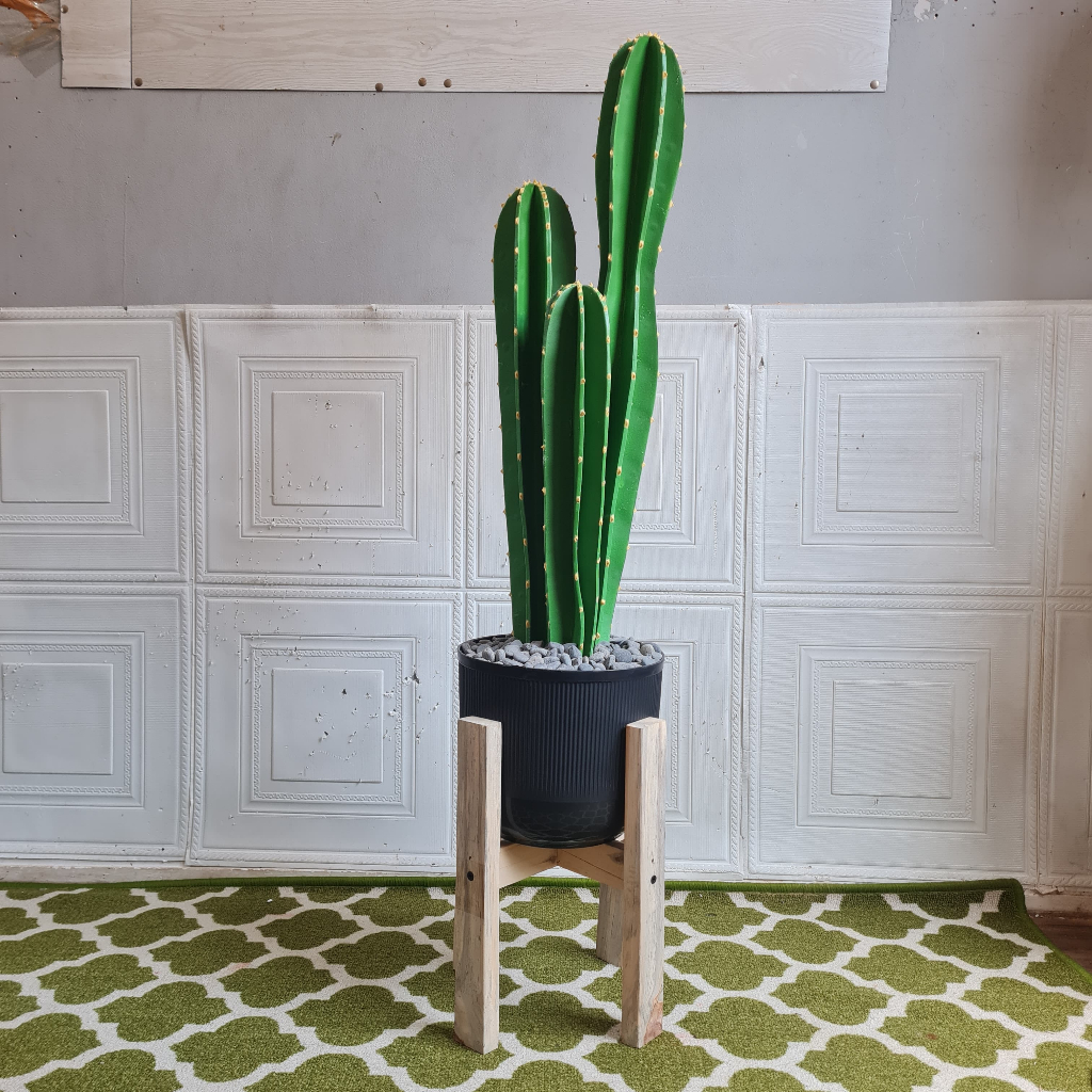 Dekorasi Bunga Tanaman Hias Kaktus Koboi Besar Artificial Pot Plastik Nordic