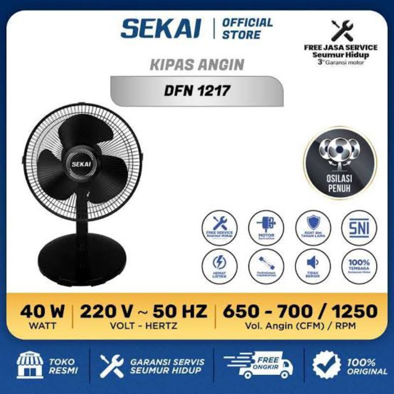 SEKAI Kipas Angin Meja 12" inch DFN-1217