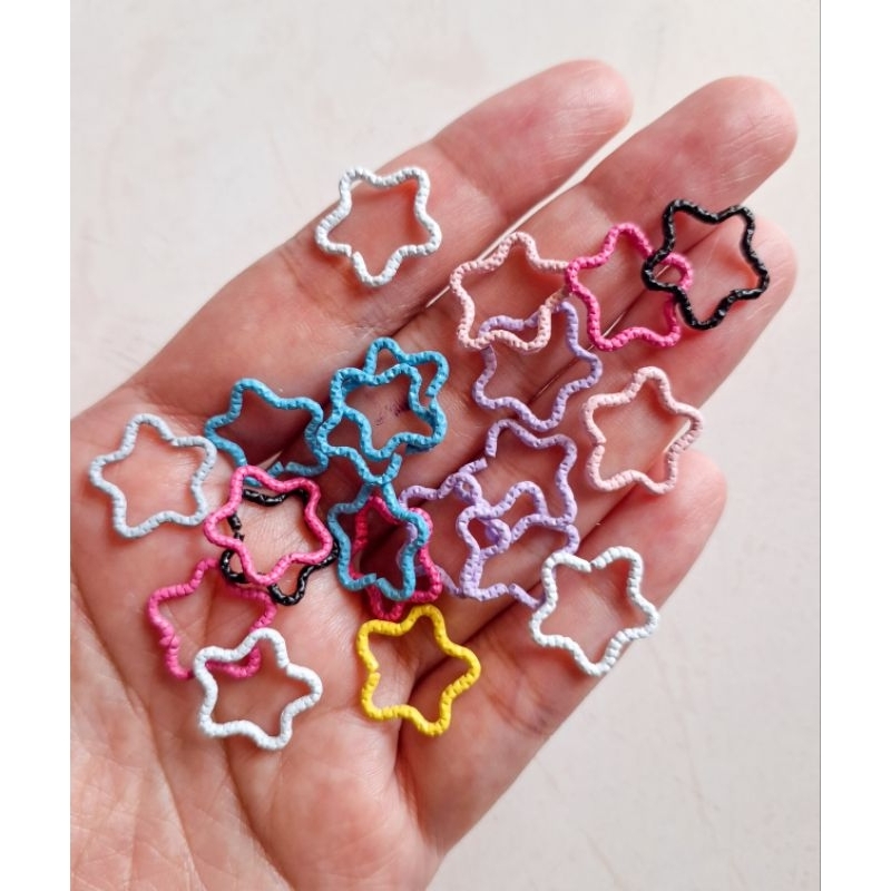 jump ring warna bergerigi love dan bintang