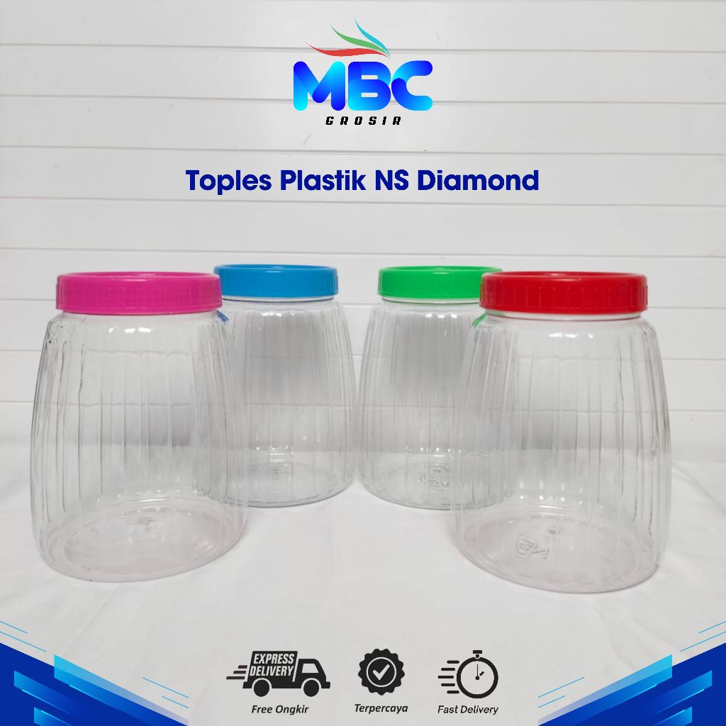 Toples Kue Plastik NS Diamond / Toples Lebaran / Toples Krupuk/ Toples Serbaguna