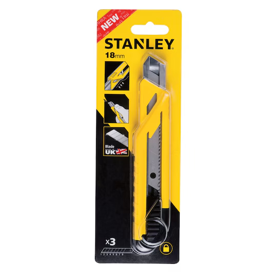 

STANLEY STHT10265-8 Pisau Cutter Cuter 18mm ABS Auto Lock Snap Off Knife