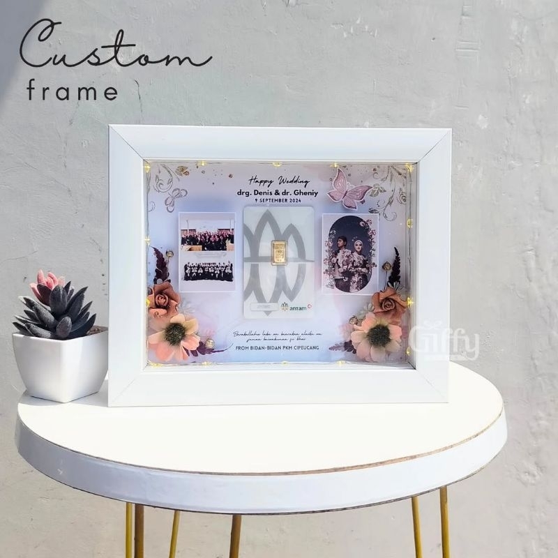 GIFFY - CUSTOM FRAME ANT*AM 1 HARI JADI / Bingkai Kado Logam Mulia / Bingkai Kado Logam Mulia / Fram