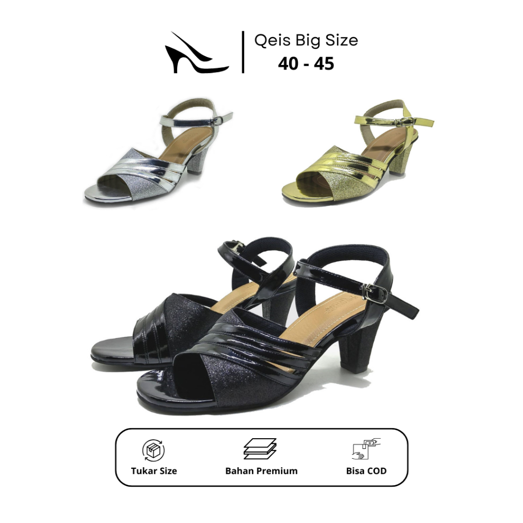 BIG SIZE - Sepatu Wanita Hak Tinggi - Sepatu Ukuran Jumbo - Pesta Formal