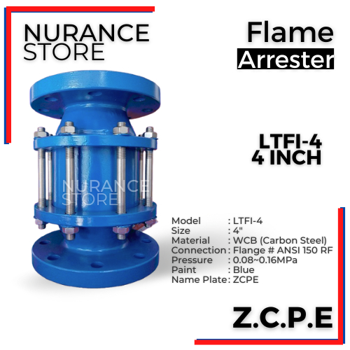 INLINE FLAME ARRESTER - LTFI-4 SIZE 4 INCH