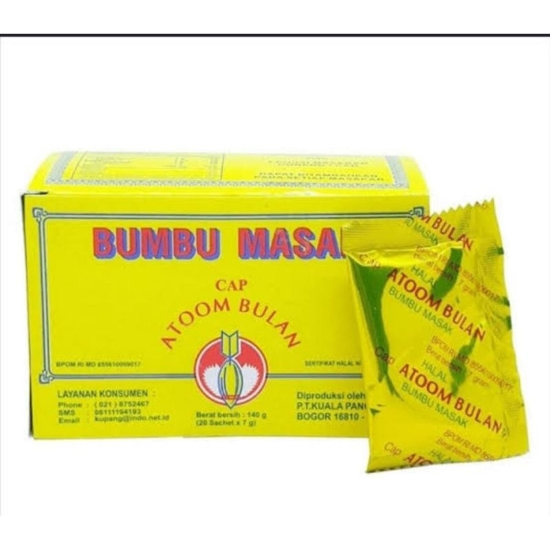 

Bumbu Atoom Bulan gurih - Bumbu tabur serba guna Atoom bulan 1 box isi 20 pcs