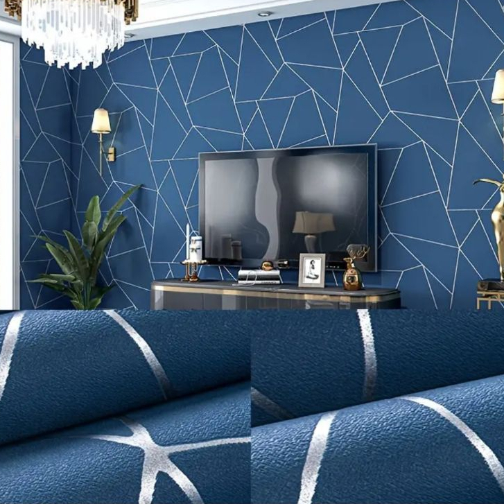 WALLPAPER STIKER DINDING KRAMIK POLOS NEVY