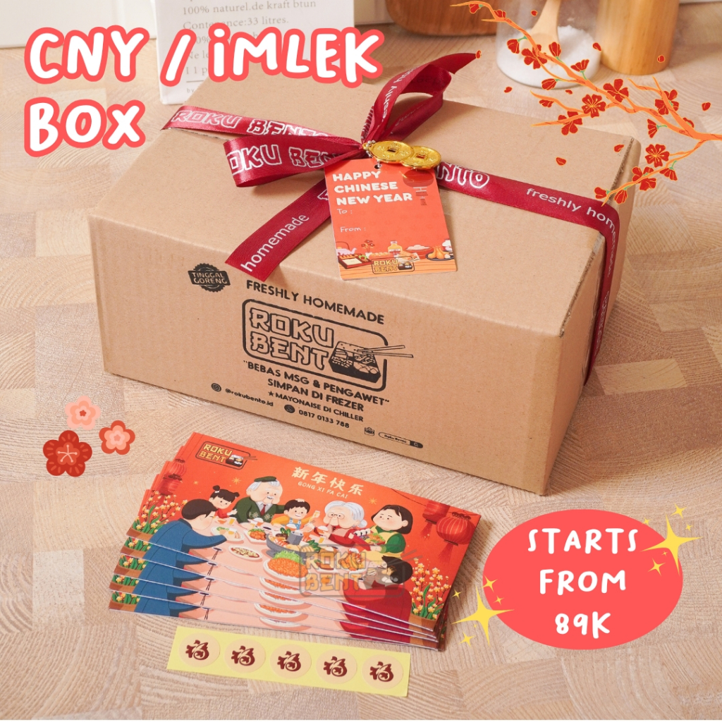 

Imlek Hampers BOX Roku Bento - Parcel CNY Hampers Nugget Frozen Food